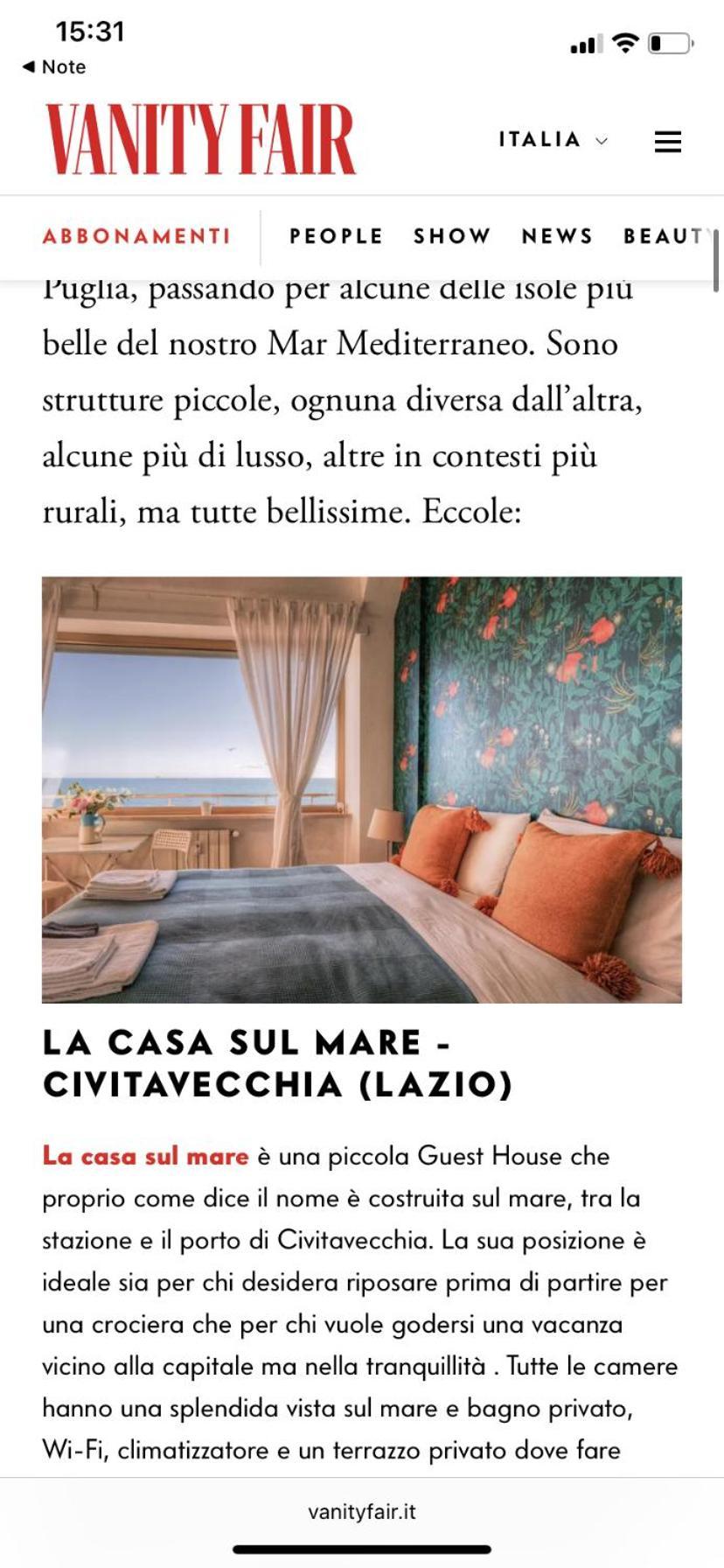 La Casa Sul Mare Bed and Breakfast Civitavecchia Eksteriør billede